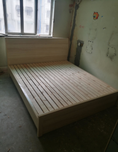 南京装修72平二室一厅木工装修床