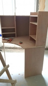 南京仙林诚品城90简约装修工地角柜