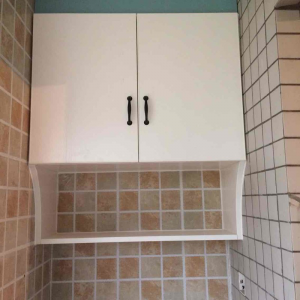 南京仙林诚品城90简约装修工地阳台吊柜