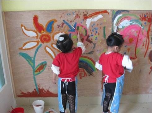 儿童房装修涂鸦墙